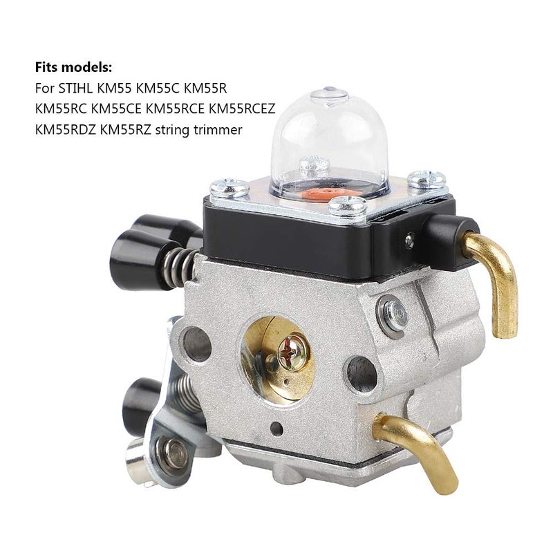 HUSWELL FS45 FS55 Carburetor for STIHL FS38 FS45 FS46 FS55 KM55 HL45 FS45L FS45C FS46C FS55C FS55R C1Q-S97 String Trimmer Weed Eater w Air Filter Cover & Housing Fuel Line Kit - Image 5